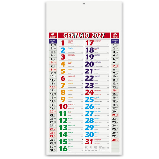 Calendario olandese personalizzato 2027 COLOR SHADED
