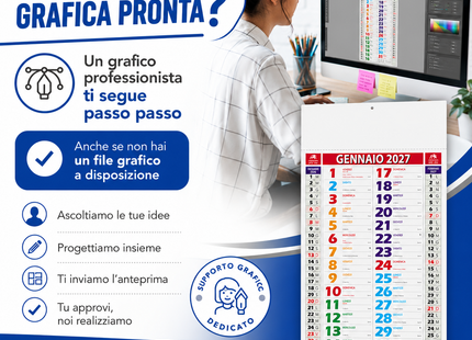 Calendario olandese personalizzato 2027 COLOR SHADED