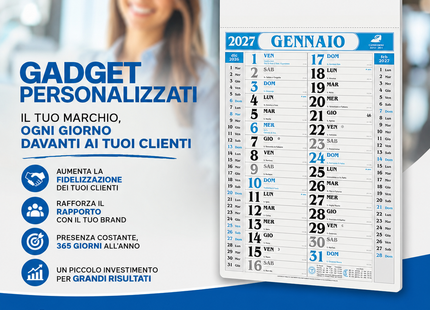 Calendario olandese personalizzato 2027 Gigante