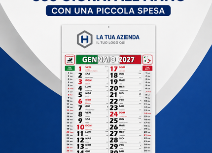 Calendario olandese personalizzato 2027 Italy