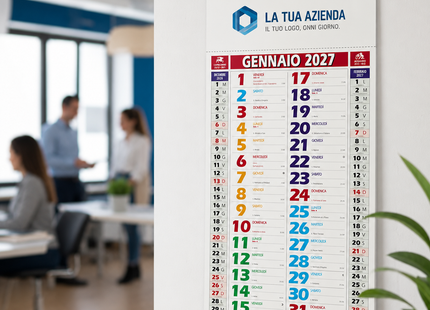 Calendario olandese personalizzato 2027 COLOR SHADED