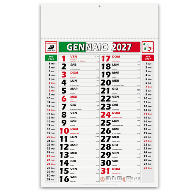 Calendario olandese personalizzato 2027 Italy