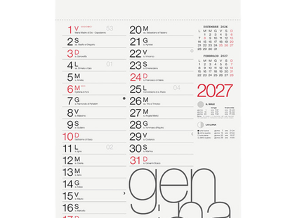 Calendario olandese personalizzato 2027 Moderno
