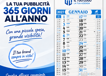 Calendario olandese personalizzato 2027 Gigante