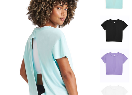 T-shirt sportiva femminile con apertura sulle spalle | Cod. JC013