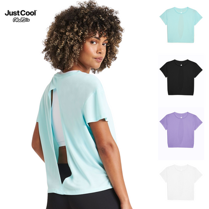 T-shirt sportiva femminile con apertura sulle spalle | Cod. JC013