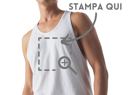 Canotte sportive Unisex personalizzate 140 gr. | Cod. BS001