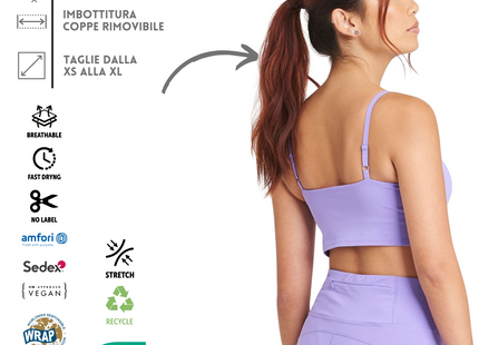 Reggiseno Sportivo personalizzato | Cod. JC217