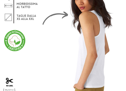 Canotta donna in cotone organico personalizzata | Cod. BCTW073