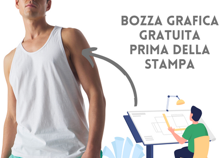 Canotte sportive Unisex personalizzate 140 gr. | Cod. BS001