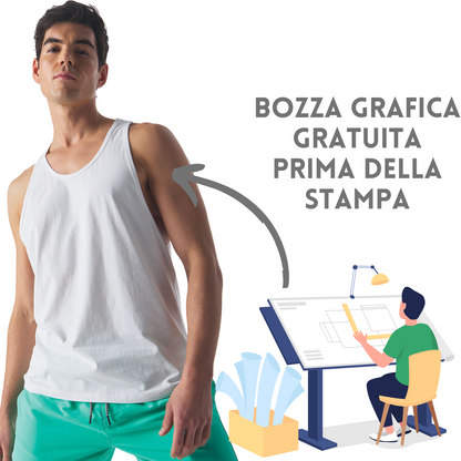 Canotte sportive Unisex personalizzate 140 gr. | Cod. BS001