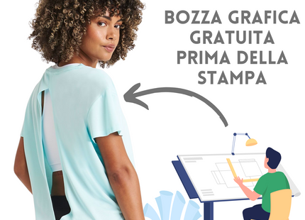 T-shirt sportiva femminile con apertura sulle spalle | Cod. JC013