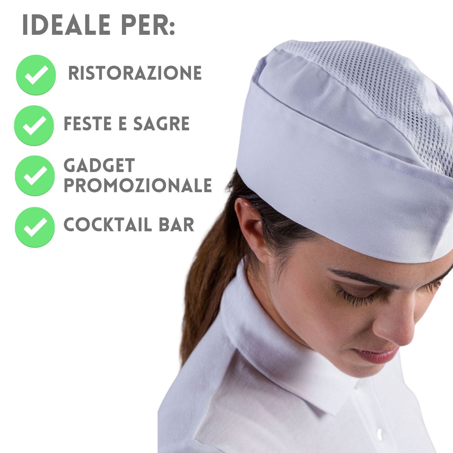 Cappello da ristorazione personalizzato | Cod. MI015