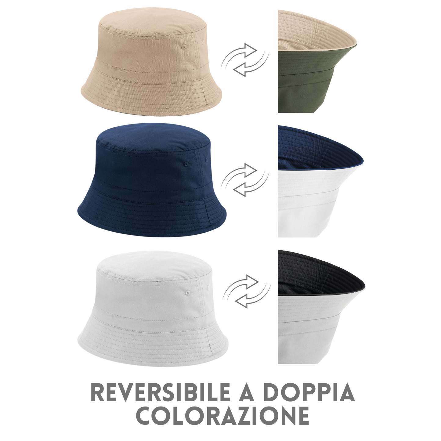 Cappellini personalizzati pescatore a colore reversibile | Cod. B686