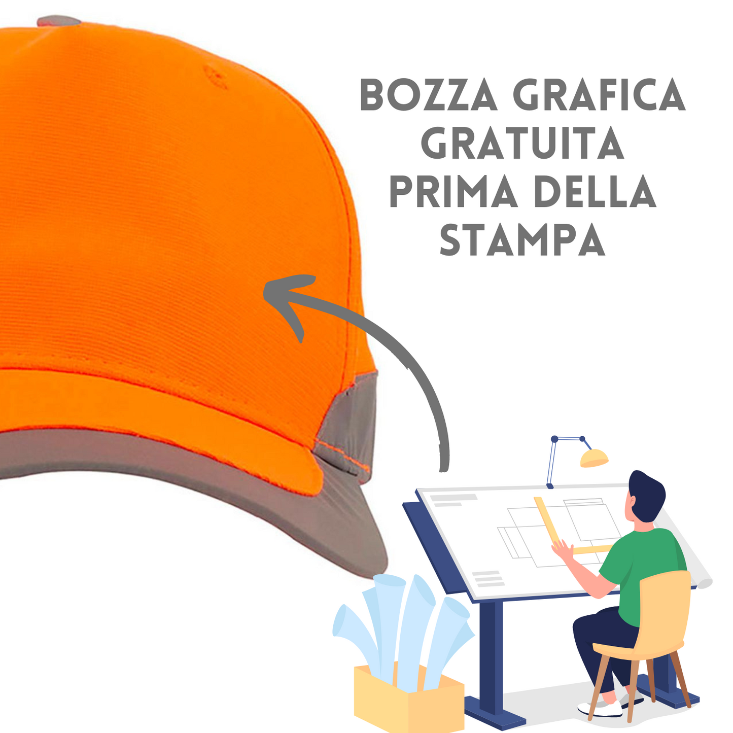 Cappellini alta visibilità personalizzati ATHELP