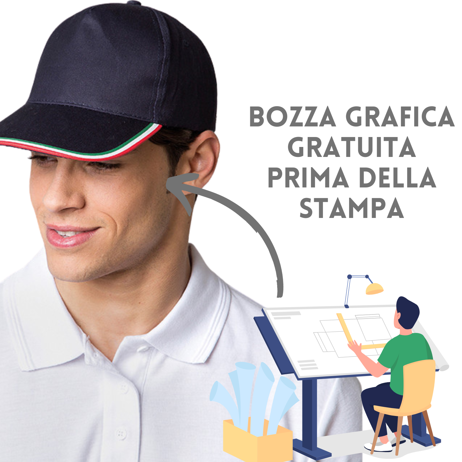 Cappellini personalizzati PM103+