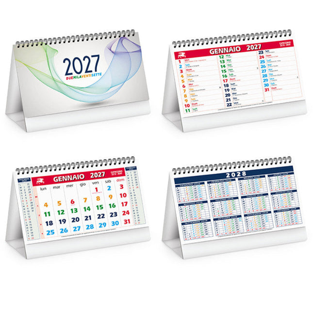Calendario da tavolo personalizzato 2027 Color Mix