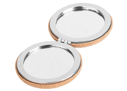 Specchietti da borsa personalizzati in sughero Cork mirror