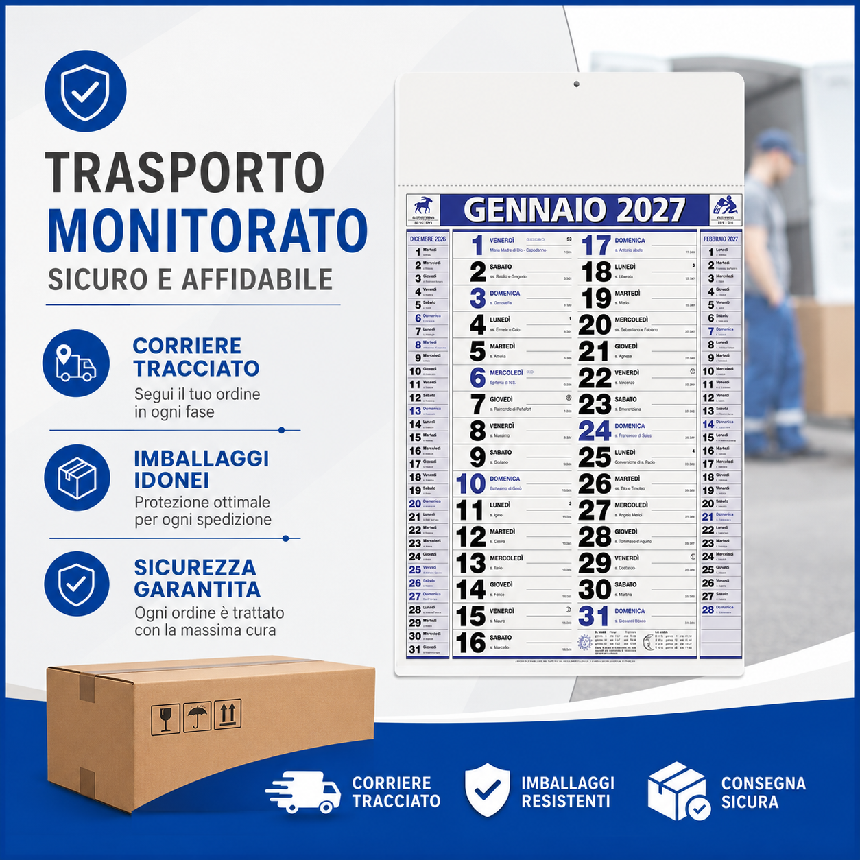 Calendario olandese personalizzato 2027 Elegant