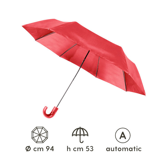 Mini ombrello automatico personalizzato DAMP a 3 sezioni con fodero PL131