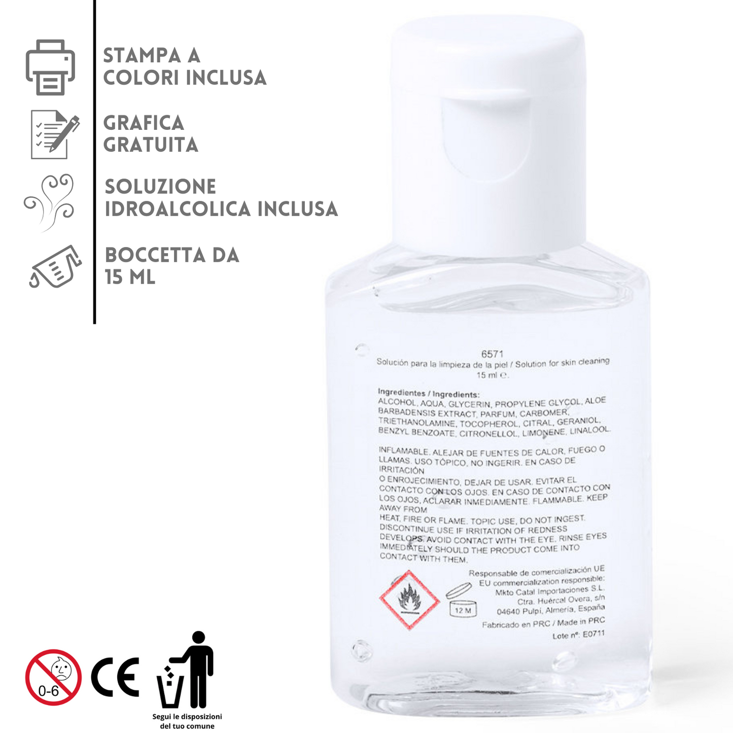 Boccetta gel idroalcolico personalizzata 6571