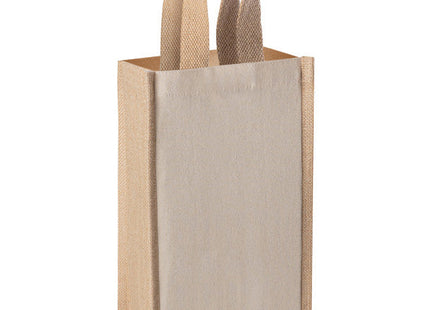 Borsa Portabottiglie in Cotone e Juta Personalizzabile – PG446