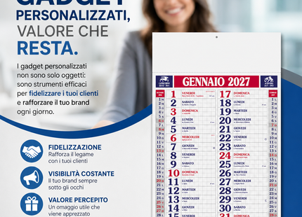 Calendario olandese personalizzato 2027 Quadrettato