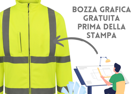 Giaca Softshell da lavoro alta visibilità | Cod. KXSSHJ