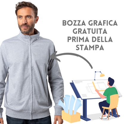Felpa personalizzata con zip intera | Cod. BS300