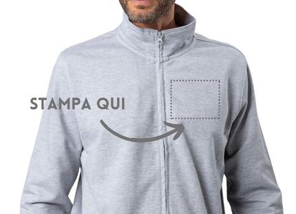 Felpa personalizzata con zip intera | Cod. BS300
