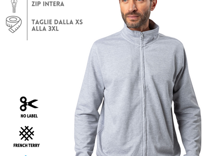 Felpa personalizzata con zip intera | Cod. BS300