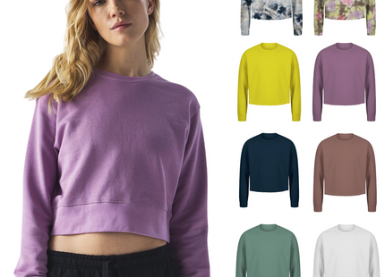 Felpa crop personalizzata da donna RNRW33
