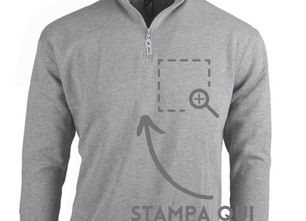 Felpa personalizzata a mezza zip | Cod. PM452