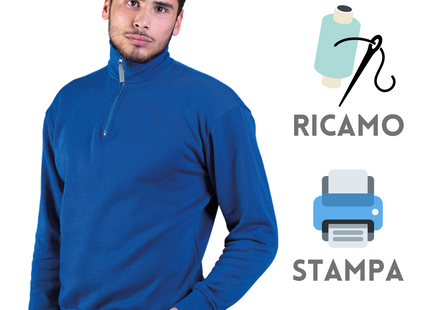 Felpa personalizzata a mezza zip | Cod. PM452