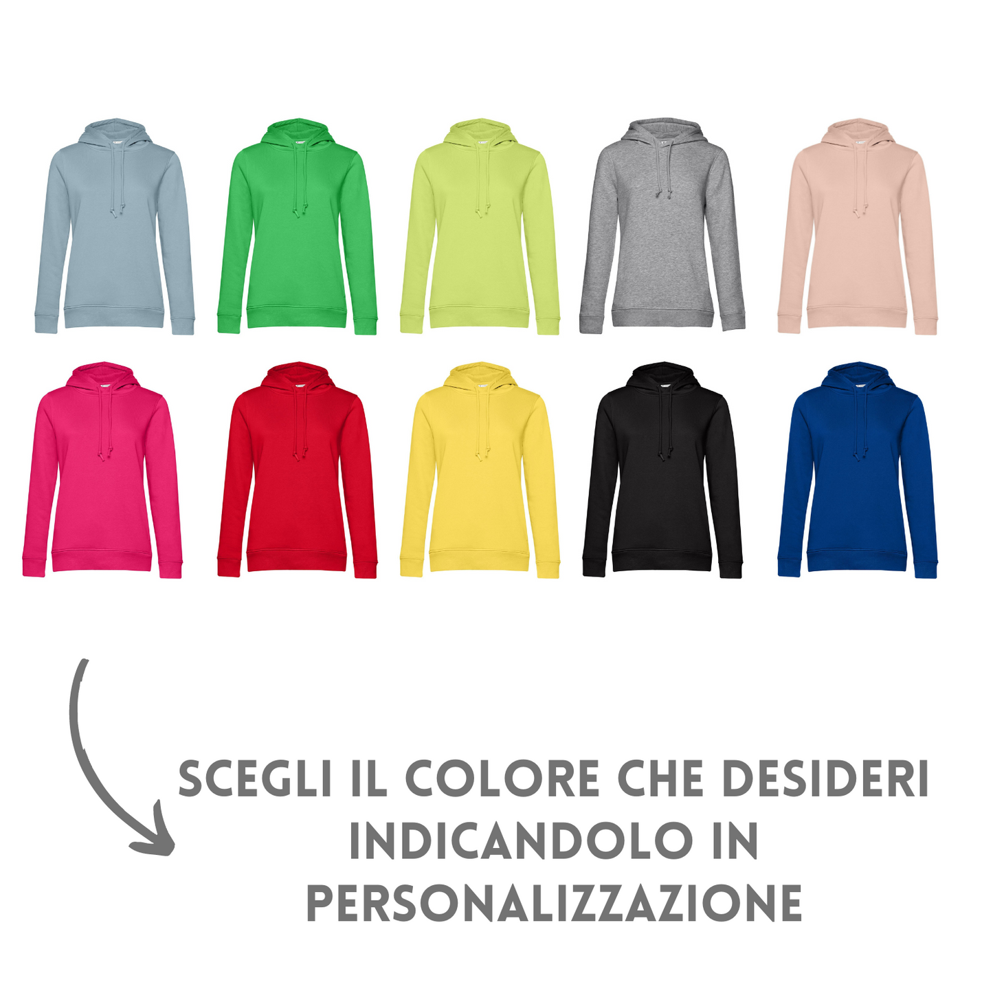 Felpa personalizzata da donna BCWW34B