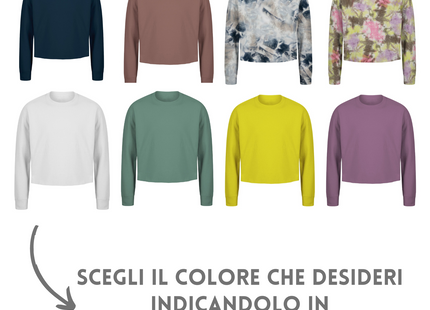 Felpa crop personalizzata da donna RNRW33