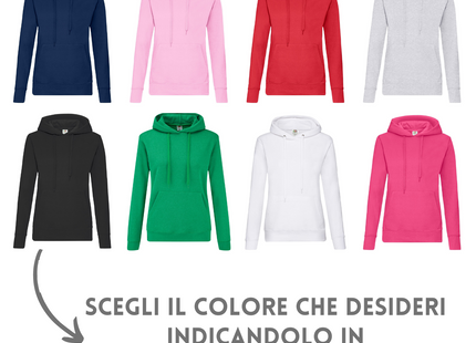 Felpa donna personalizzata con cappuccio FR620380