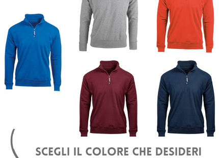 Felpa personalizzata a mezza zip | Cod. PM452