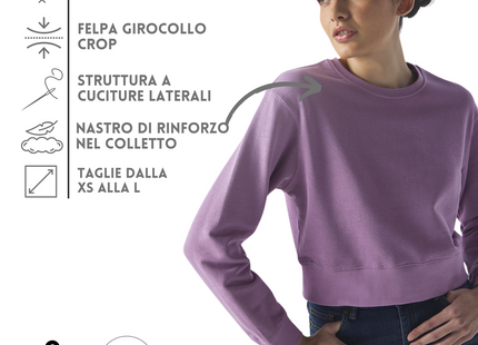 Felpa crop personalizzata da donna RNRW33