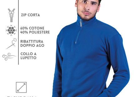 Felpa personalizzata a mezza zip | Cod. PM452