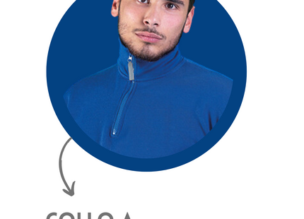 Felpa personalizzata a mezza zip | Cod. PM452