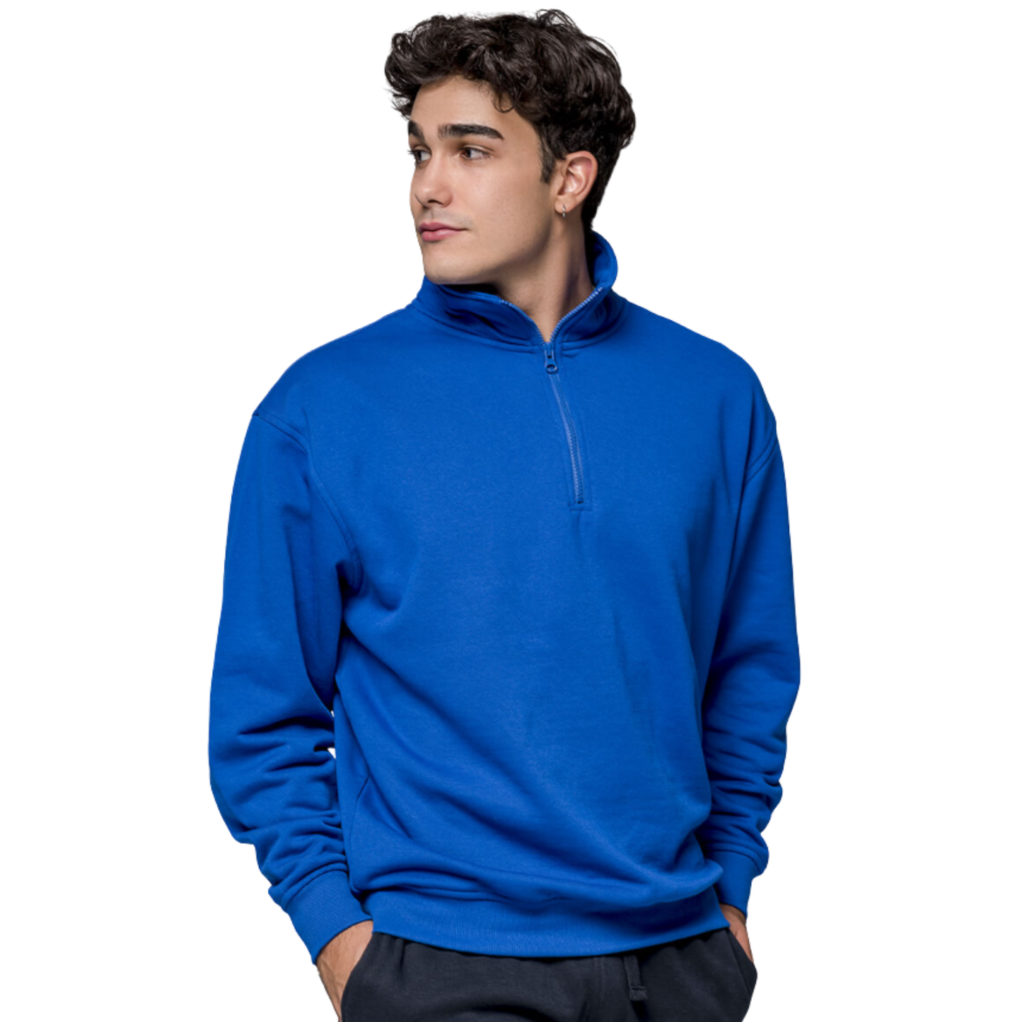 Felpa unisex personalizzata con mezza zip | Cod. SWRAZIP