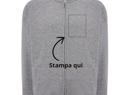 Felpa Unisex a zip intera | Cod. SWRAFUZIP