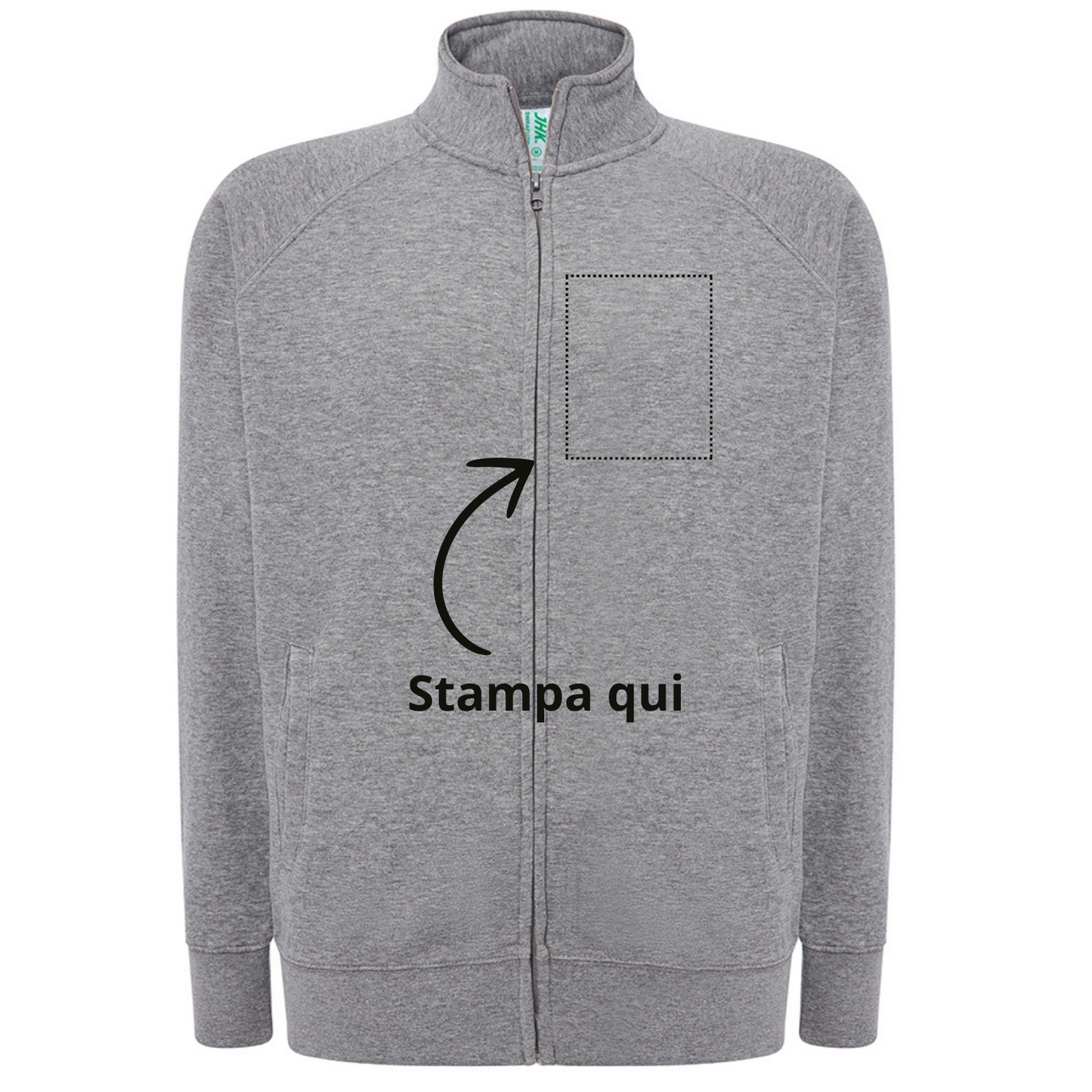 Felpa Unisex a zip intera | Cod. SWRAFUZIP