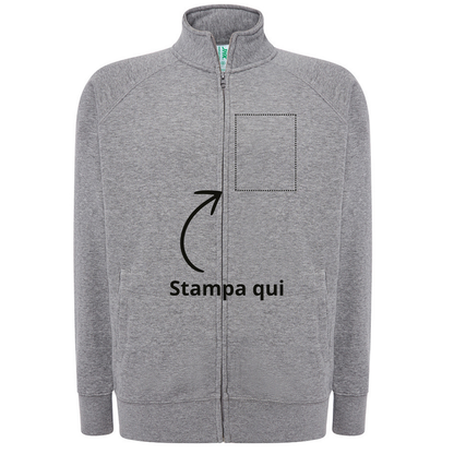 Felpa Unisex a zip intera | Cod. SWRAFUZIP