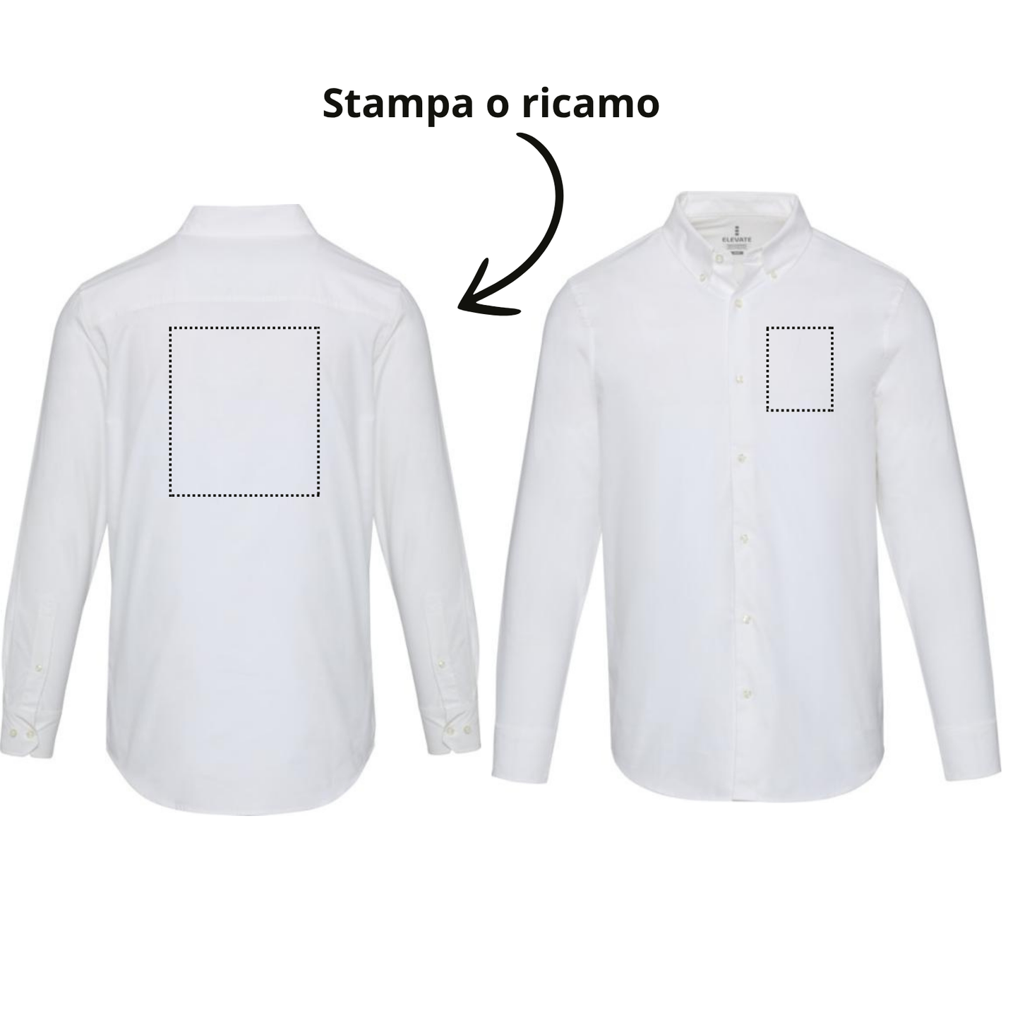 Camicia ricamata classica Oxford da uomo | Cod. 39500500