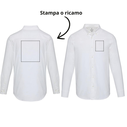 Camicia in tessuto di popeline Carnelian ricamata | Cod. 39502900