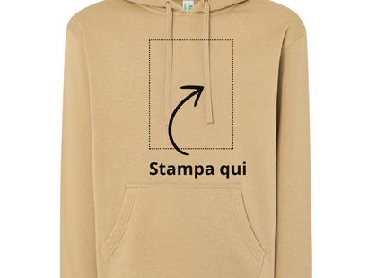 Felpa unisex personalizzata con cappuccio 62 colorazioni | Cod. SWRAKNG