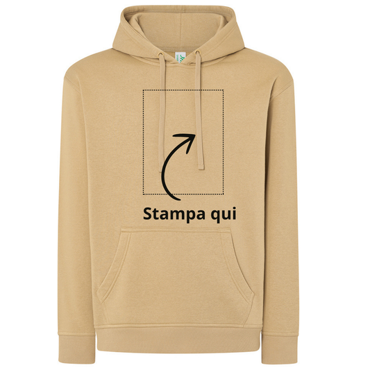 Felpa unisex personalizzata con cappuccio 62 colorazioni | Cod. SWRAKNG