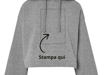 Felpa Donna personalizzata regular cropped | Cod. SWULCROP